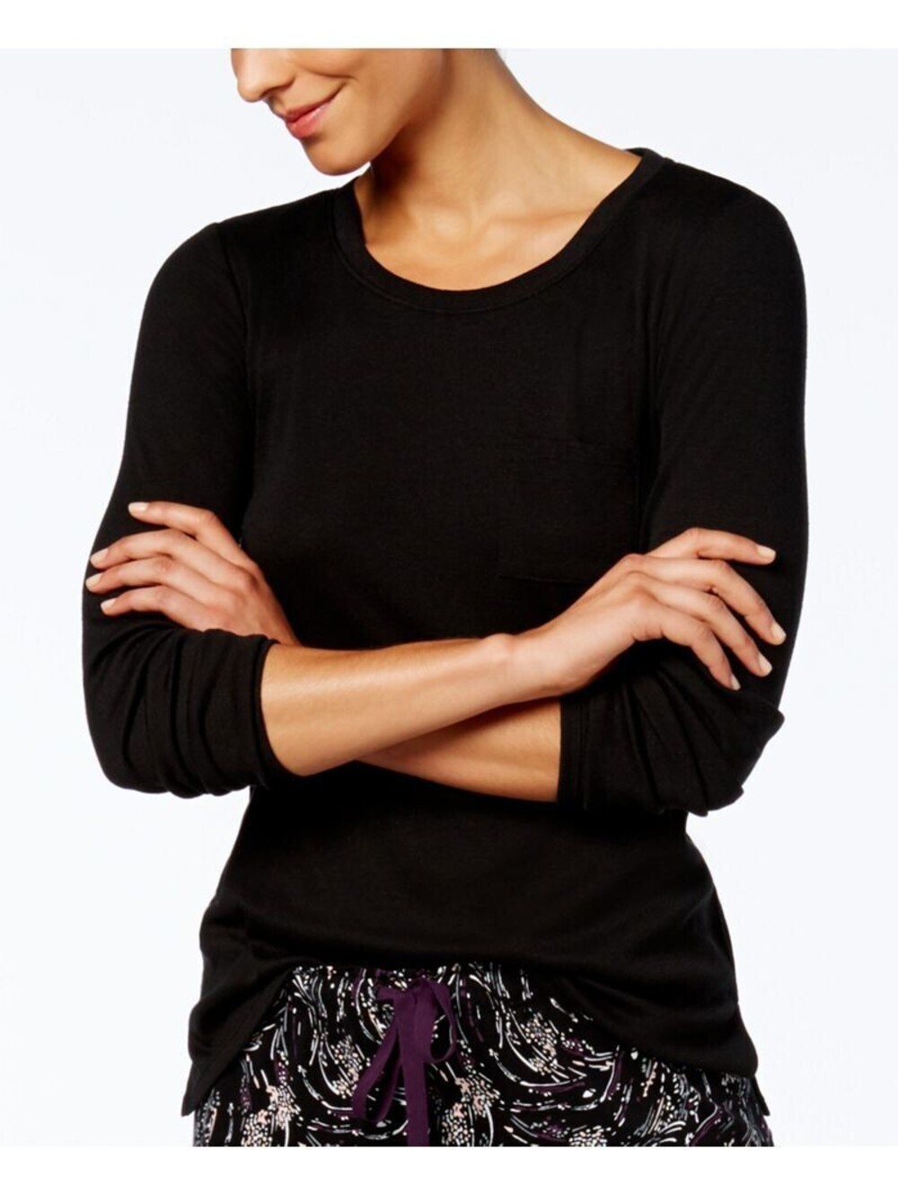 Alfani Womens Scoop Neck Pajama Top Only,1-Piece Size S